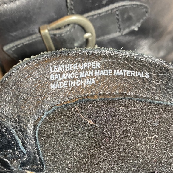 Born Black Leather Ankle Boots with Decorative Buckles - Women-8 - Picture 7 of 13